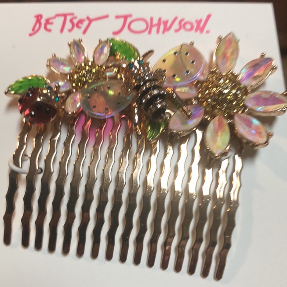 Johnson Sweetness & Light Gold Tome Embellished Hair Comb - Picture 5 of 5